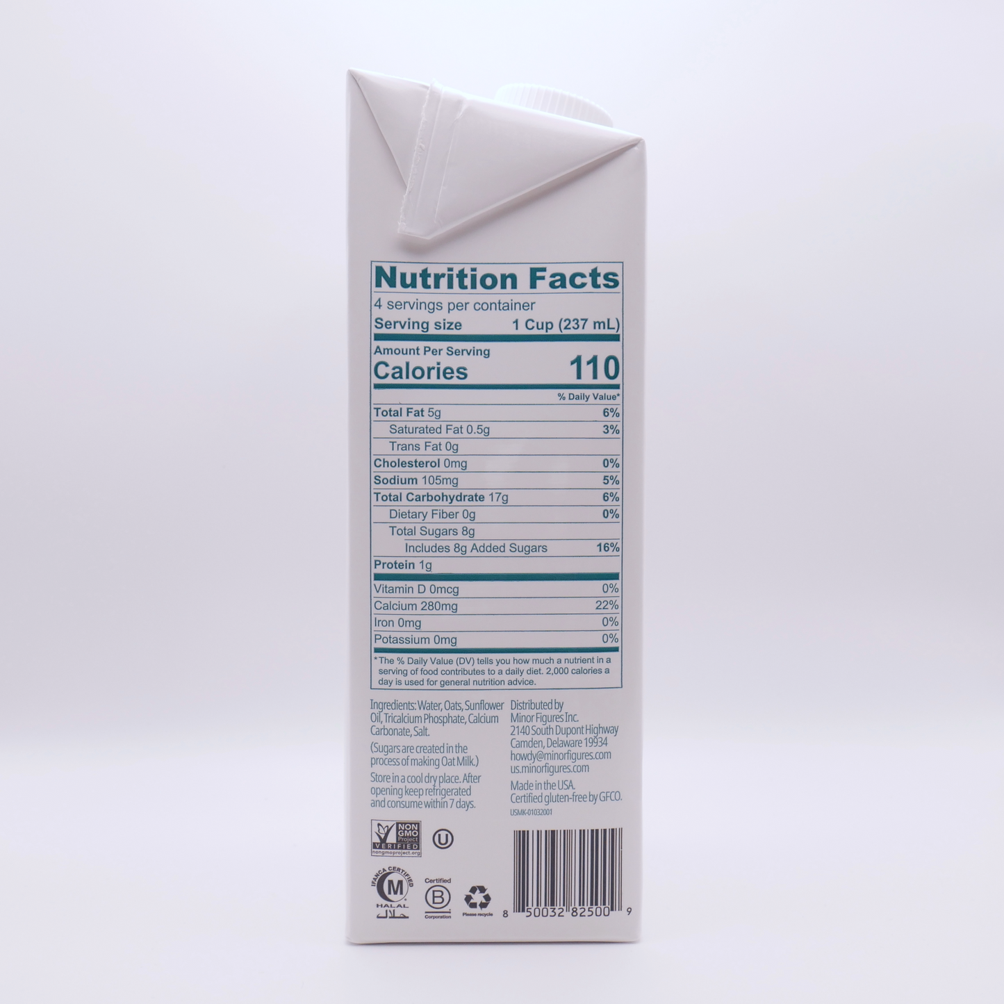 Minor Figures Barista Oat Milk - Case of 6, 32oz cartons