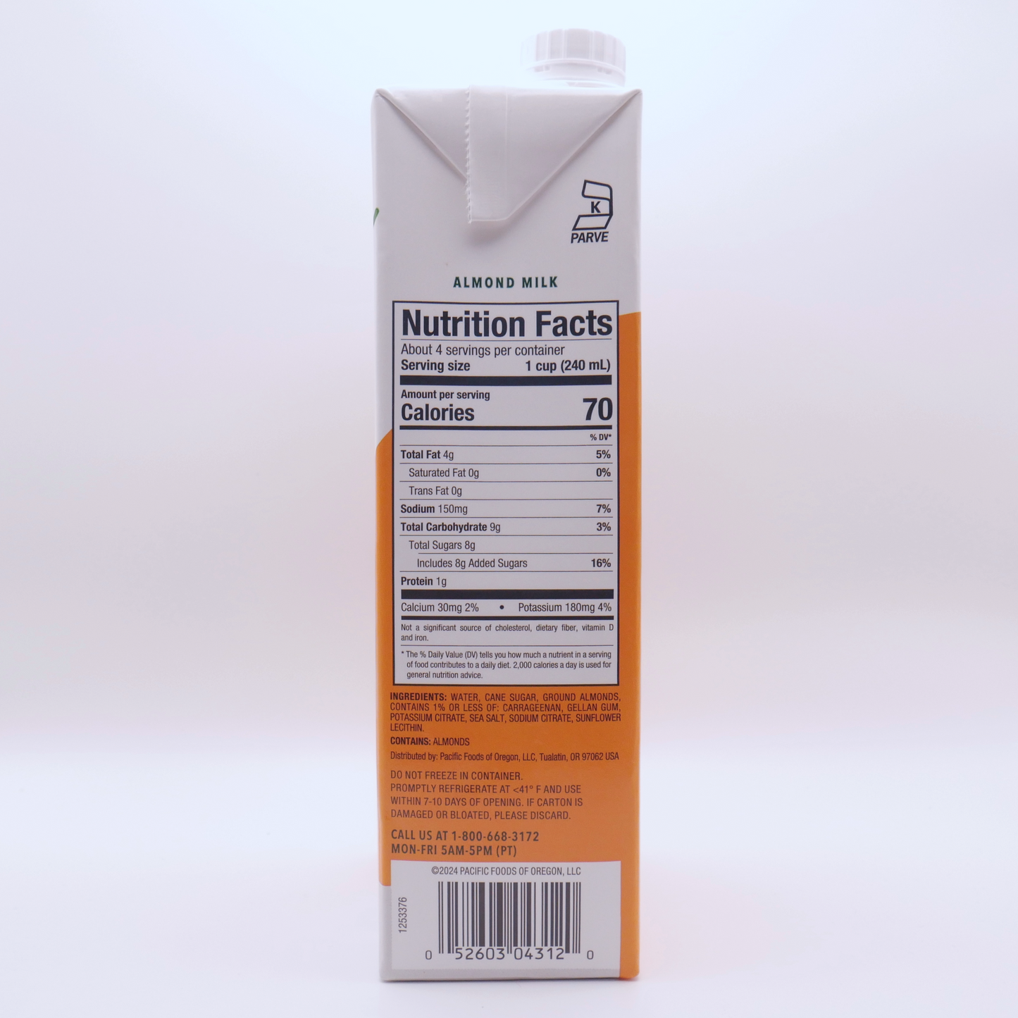 Pacific Foods Barista Series Almond Milk - Case of 12, 32oz